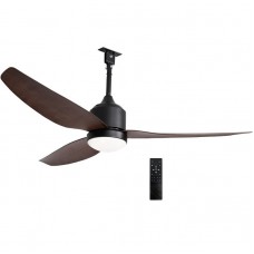 Ανεμιστήρας Οροφής Εξωτερικού Χώρου IP44 LED CCT 2600lm 30W Με 3 Πτερύγια Remote Control Καρυδιά